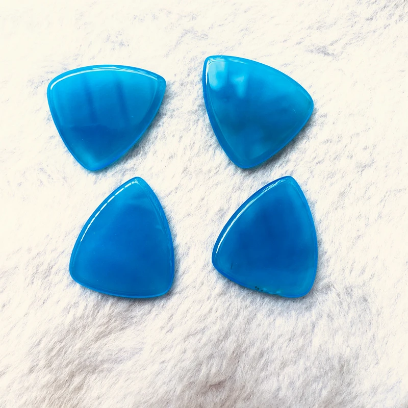 Wholesale 1pcs Blue Agate Carnelian Beads Guitar Picks,Gem stone Crystal Guritar Picks,3mm thickness