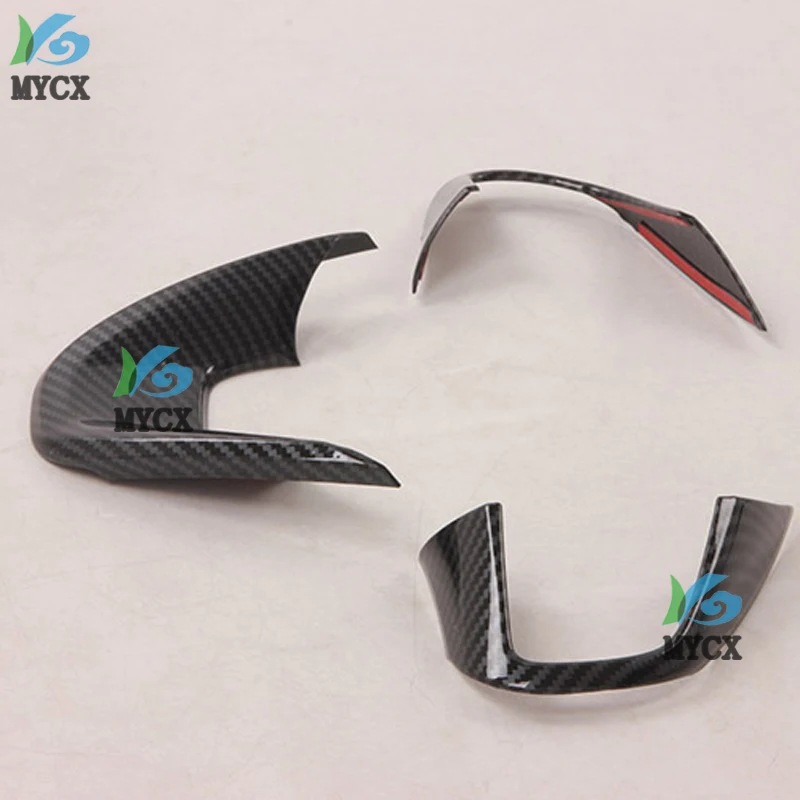 

For Hyundai Venue 2019 2020 ABS Carbon Fiber Car Steering Wheel Decoration Cover Trims Frame Stickers Car-Styling Accessories