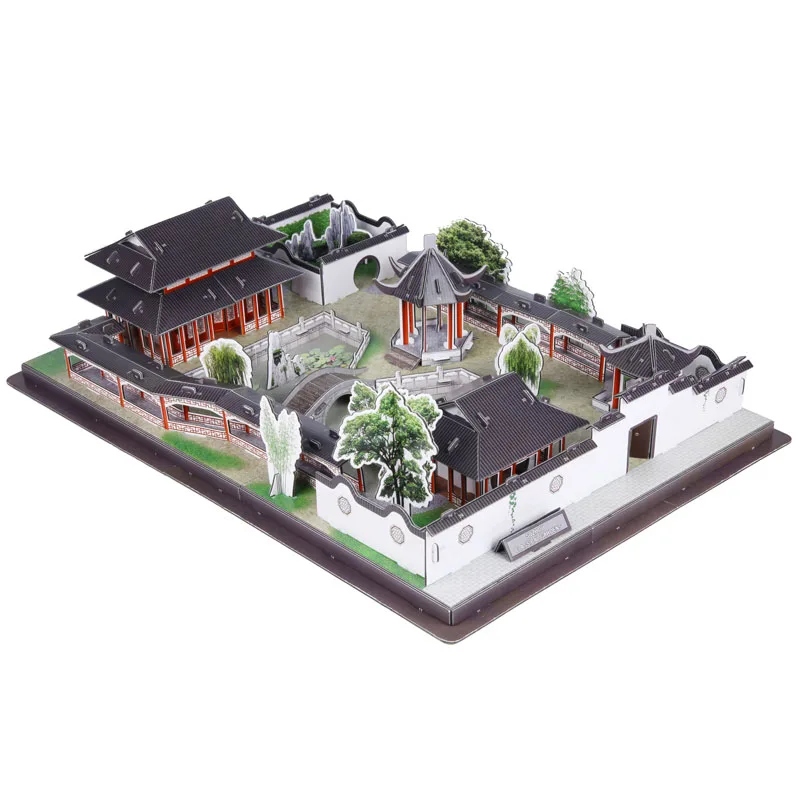 

Candice guo 3D paper puzzle building model toy assemble world's great architecture classical garden of suzhou China baby gift