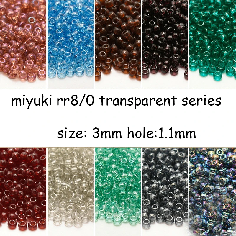 Japan Miyuki Imported Round Rocailles 3mm Beads Transparent Series  5G Handmade DIY Beads