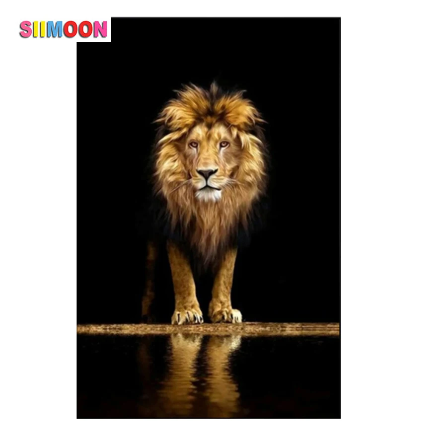 

New Arrivals DIY Diamond Embroidery Animals Kits Full Drill Cross Stitch Diamond painting 5D Lion Art Handicraft Home Decoration