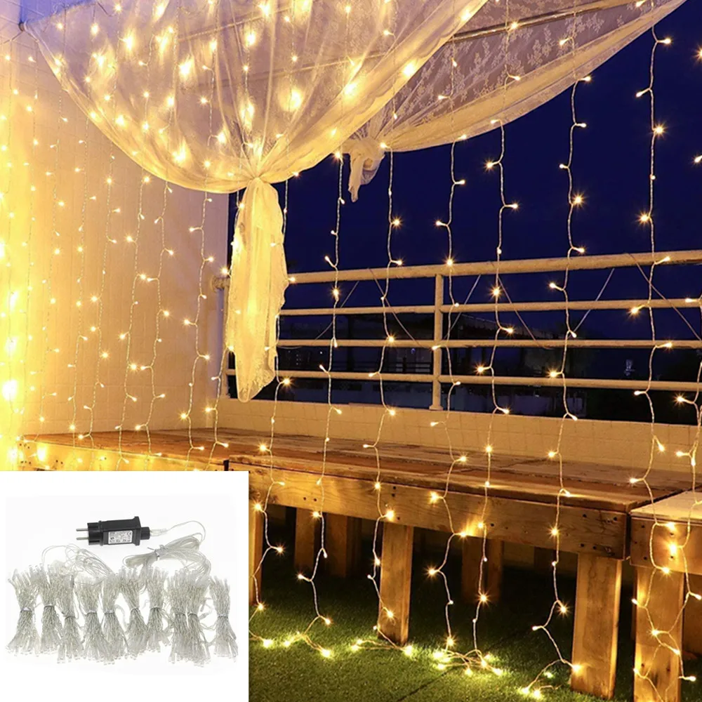 

3M 300LED Curtain Icicle String Lights Christmas Fairy Lights garland Outdoor Home For Wedding/Party/Garden Decoration