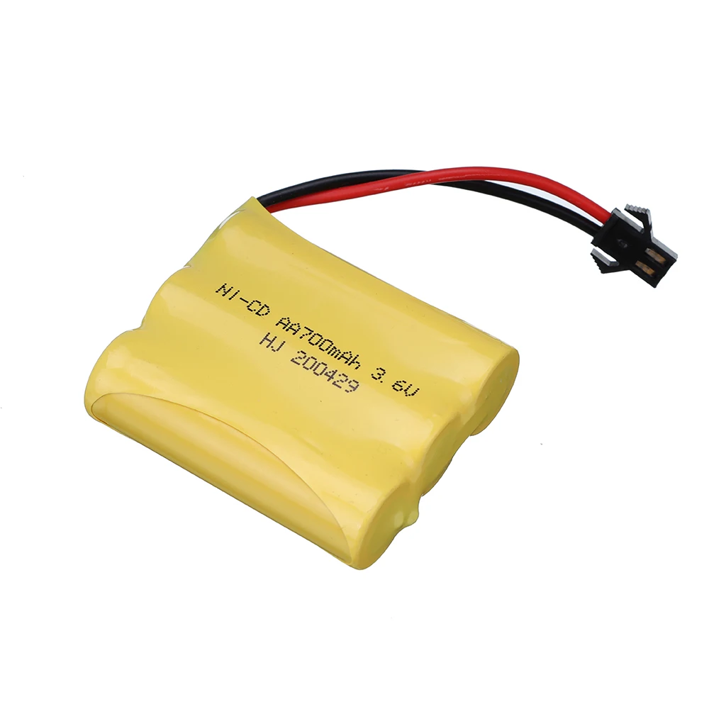 3.6V 700mah NiCD 충전식 배터리 팩, RC 자동차 트럭 기차 보트 예비 부품 AA 700mah 3.6V RC 장난감 배터리 SM/타미야 플러그