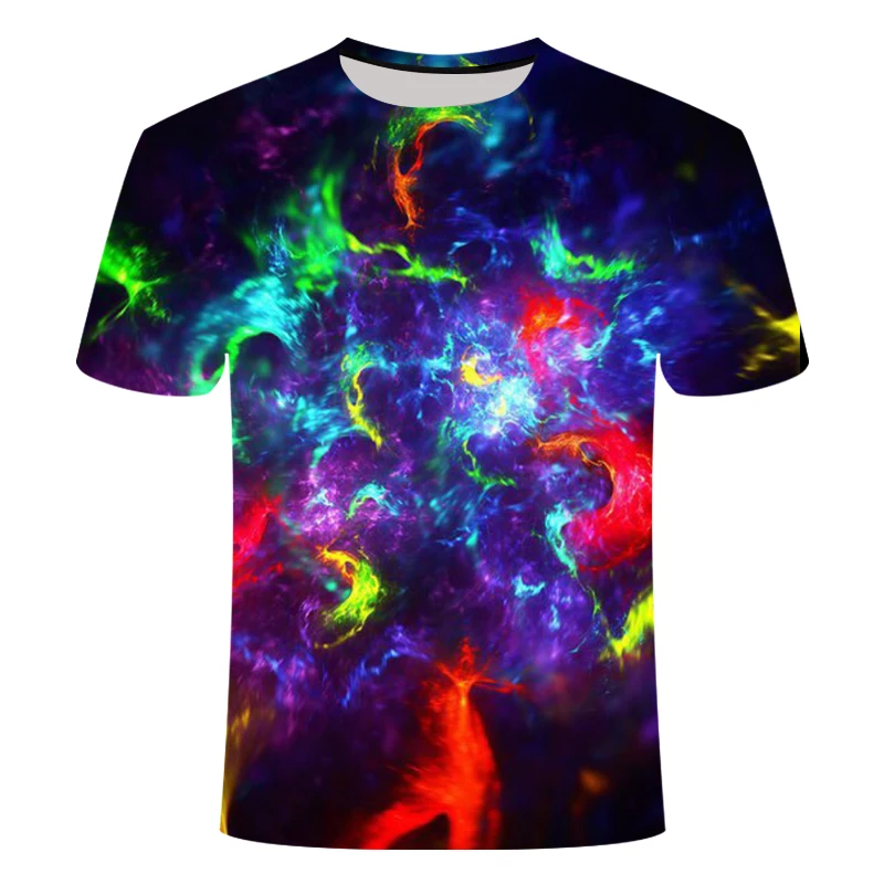 Summer Fashion Space Abstract Graphic t shirts 3D Print Interesting Formula Pattern Men\'s t-shirt New Casual Cool Style T-shirt