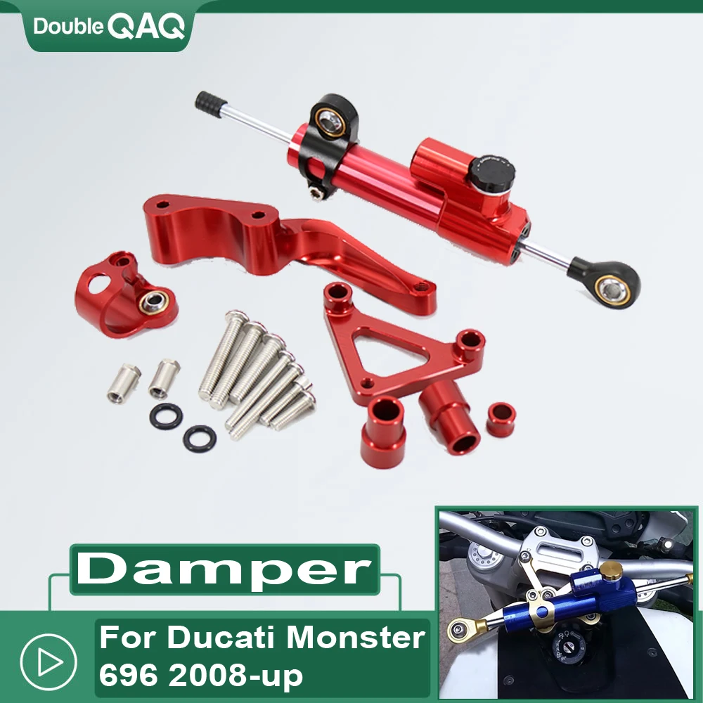 

Motorcycle Modified Steering Damper Stabilizer Mounting Bracket Support Kit For Ducati Monster 696 2008-up