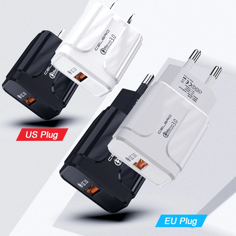 Quick Charge 3.0 QC3.0 Charger For xiaomi mi 9 cc9 9t 8 redmi k20 k30 note 8 7 6 pocophone F1 Black shark 2 realme power adapter