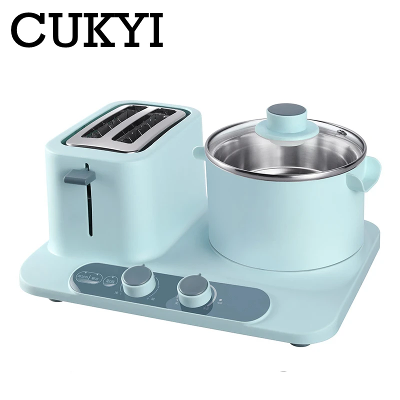 Electric bread toaster baking oven Mini multicooker sandwich bake egg boiler food steamer omelette frying pan Breakfast machine