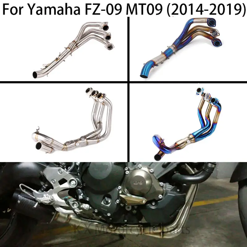 

Motorcycle Exhaust Front Pipe Muffler Middle Link Connect Pipe For Yamaha MT-09 FZ-09 MT09 FZ 09 2014-2019 Motocross