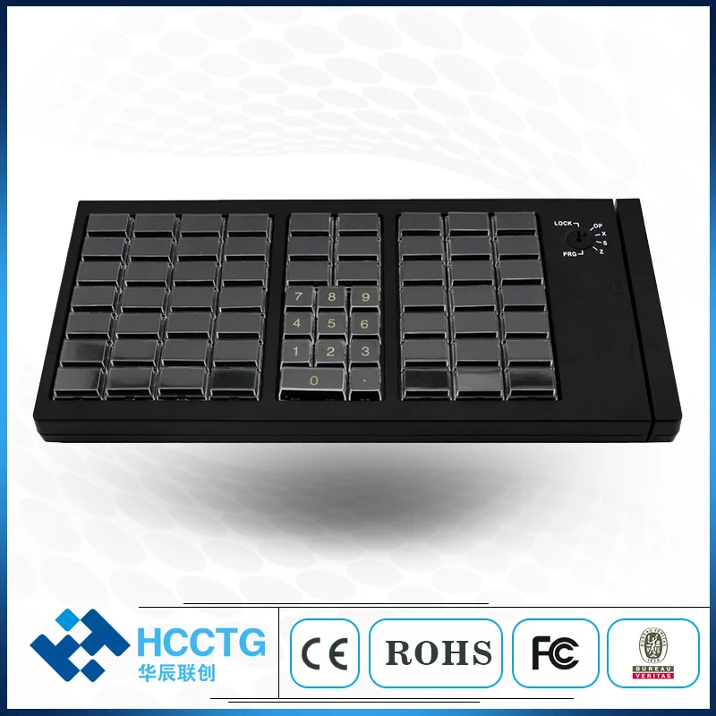 Imagem -05 - Teclado Programável com Fio Usb Barato de 66 Teclas Kb66 com Opção do Leitor de Cartão Magentic para a Máquina da Posição