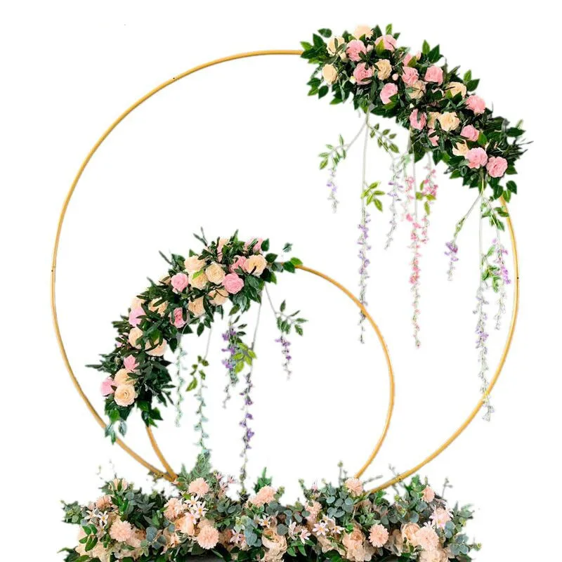 

Wedding arch wrought iron round ring arch artificial flower decor birthday party celebration wedding props flower stand shelf