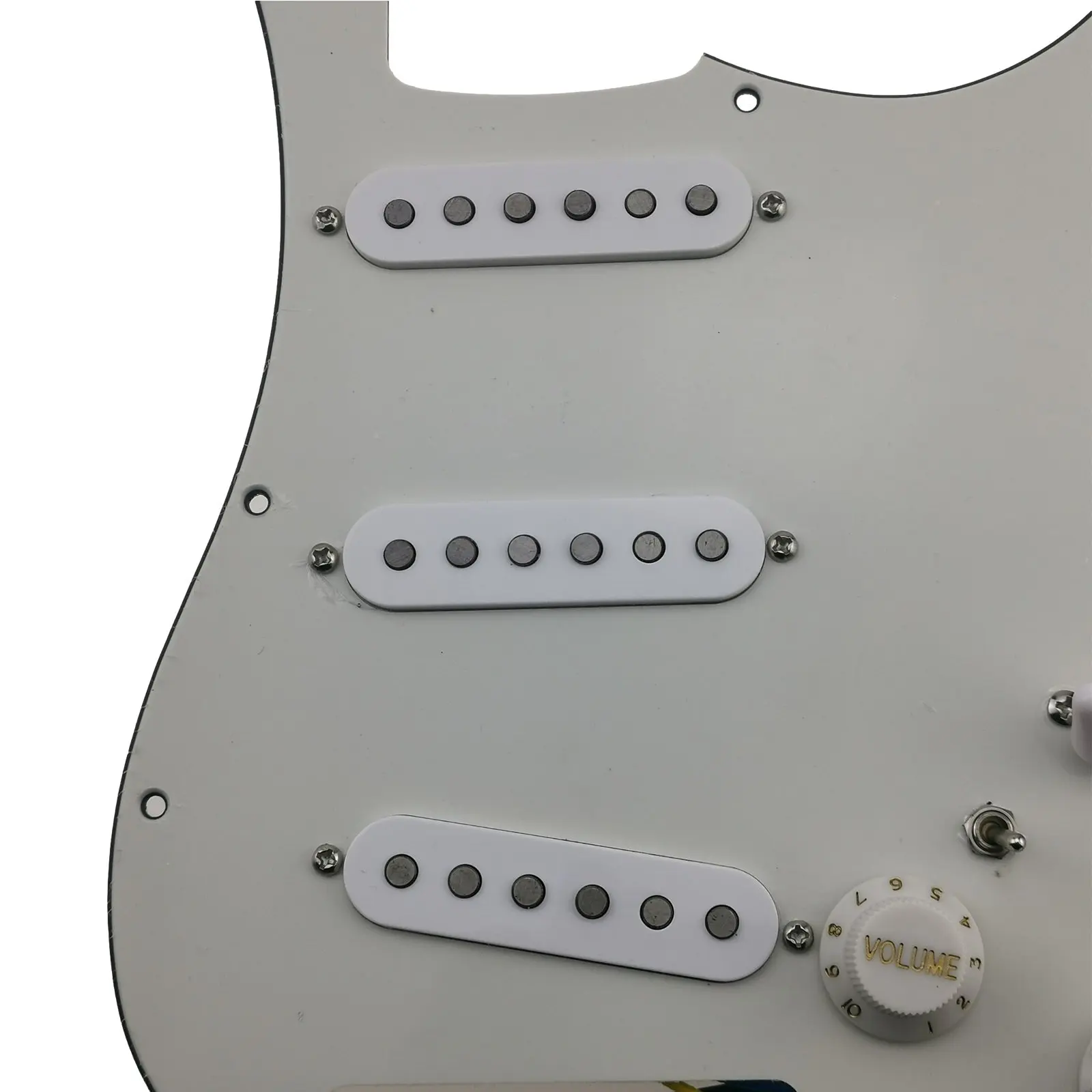 7-Way loaded pickguard Guitar Pickups SSS 60s Style single coils Alnico 5 wiring White