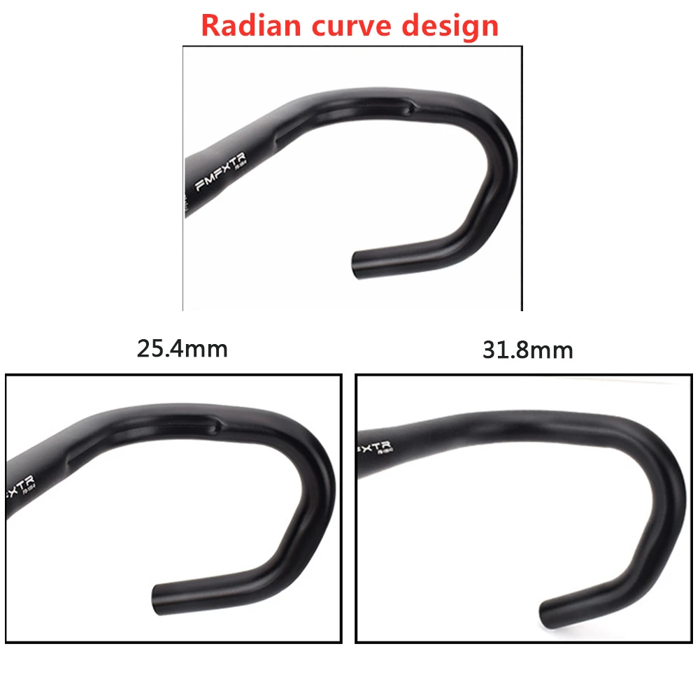 25.4/31.8mm Road Bike Handlebars Compact Aluminium Alloy Diy Professional Cycle Bar Bicycle Handle Bar Cycling Part Accessories