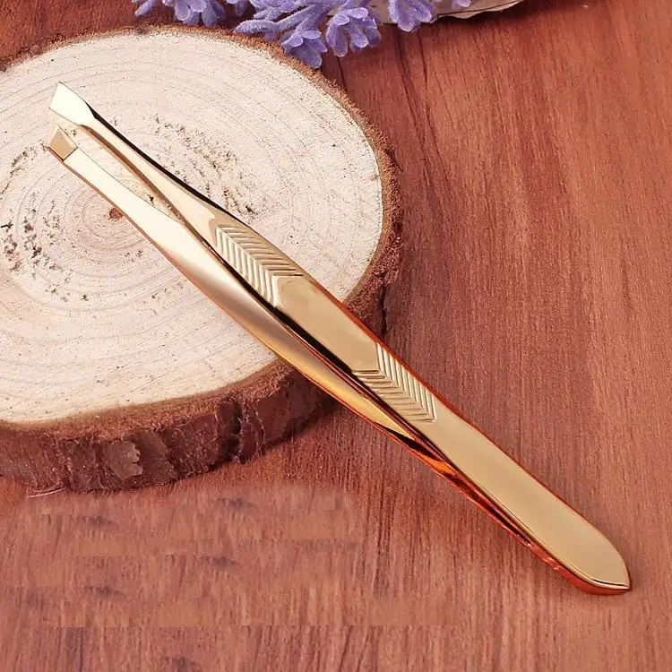 Pinzette per sopracciglia in acciaio inossidabile Pinzette per sopracciglia Make Up Punta inclinata Clip per rimozione peli Ciglia finte per viso Naso Strumento di bellezza