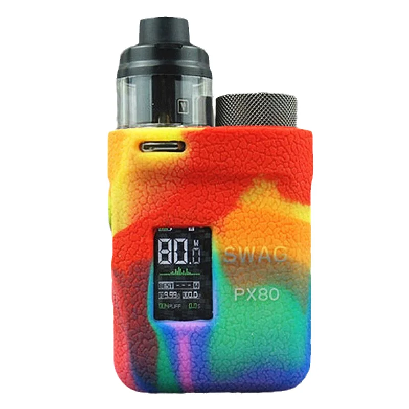 ] Tylko etui]Защитный силиконовый чехол для Swag PX80 80W Kit Vape Skin Sleeve Cover ModShield Wrap gel