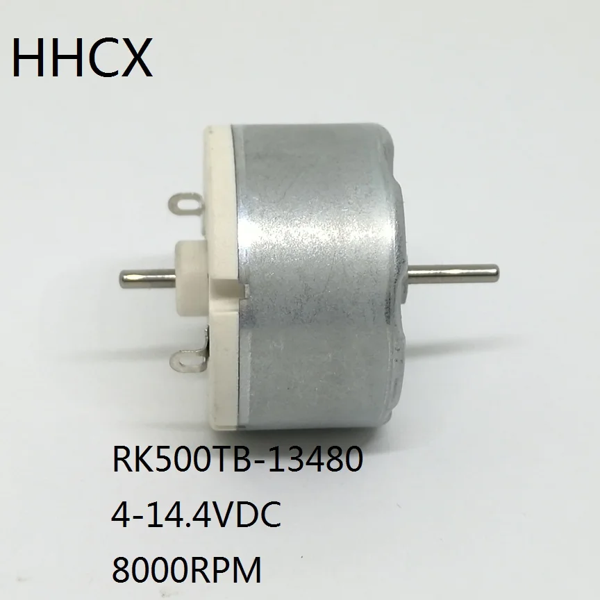 1PCS  RK-500TB-13480 Brand New Double Output Shaft  Micro DC Motor RK-500TB Precious-metal Brush 14.4VDC 8000RPM 500