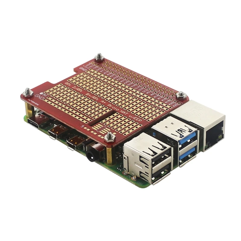 Удлинительная плата, прототип отверстий Peg Proto Hat Shield для Raspberry Pi 4B Model RPI GPIO 3B 2B B +