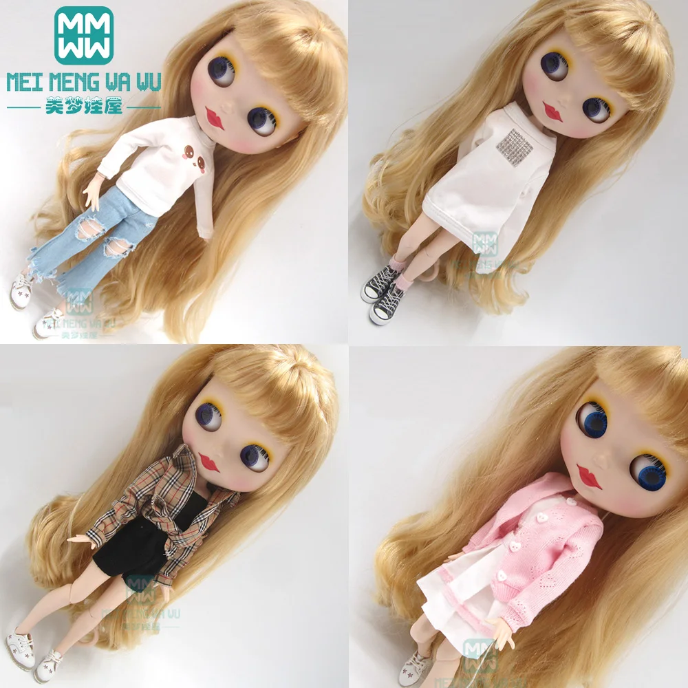 

1pcs Blyth Doll Clothes Khaki jersey, sneakers, socks, and bins for Blyth Azone OB23 OB24 doll accessories