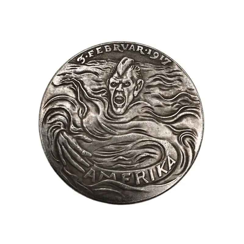 1917 عملة تذكارية ألمانيا الهدوء قارب البحر عملة جمع الهدايا التذكارية ديكور المنزل الحرف هدية #2