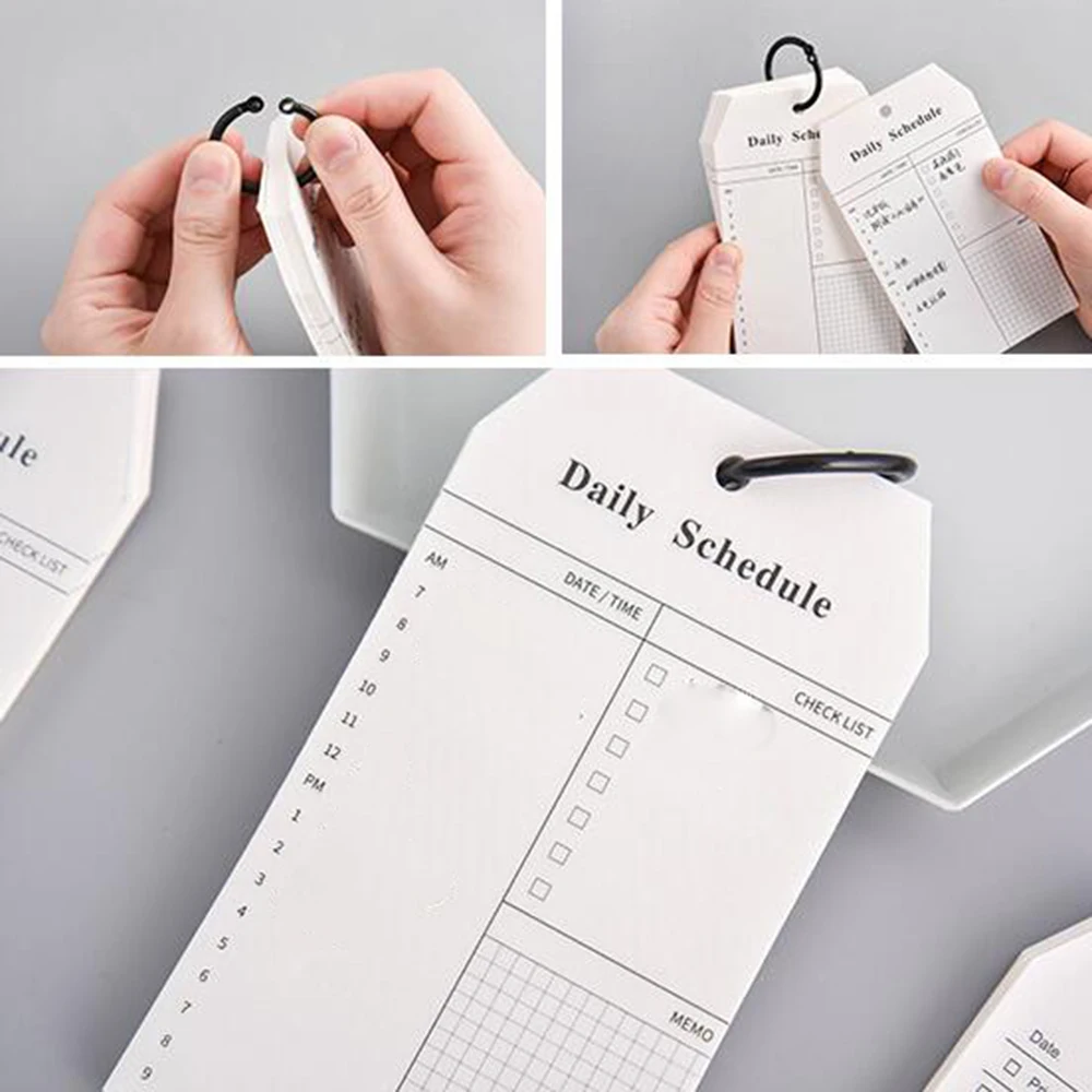 2 Pack Premium Check List Note Pad Daily to Do List Notepad Memo pad With Ring For Shopping Lists Reminders  Appointments