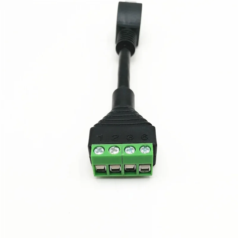 Rj45 bis 4-polige Klemme rj45 Buchse Klemmen block Kristall kopf klemmen block druck freies Kristall kopfnetz blockende