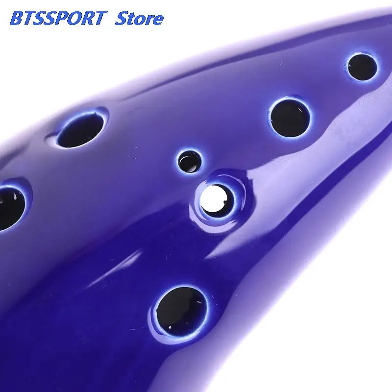 Blue Musical Instrument Ocarina Flute 12 Hole Ocarina Ceramic Alto C Legend Of Ocarina Flute Ocarina Inspired Of Time 1Pc