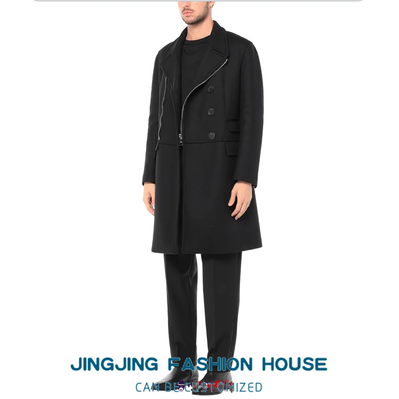 S-7XL!!2021 Autumn and winter youth woolen coat Men's woolen coat long loose youth thick handsome casual jacket