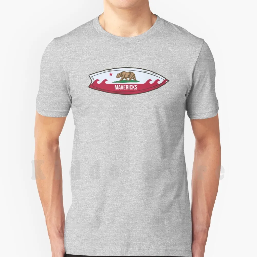 Surfing Mavericks T Shirt Men Cotton Cotton S-6xl Mavericks Half Half Surf Surfing Surfboard California
