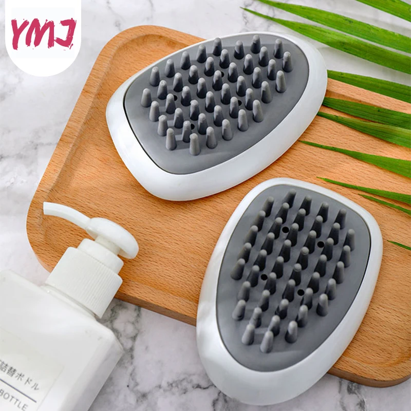 1Pc Silicone Scalp Shampoo Massage Brush Handheld Spa Washing Shower Hair Comb Salon Hair Brush Mini Head Meridian Massage Comb