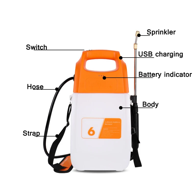 المنزلية واحدة الكتف مسقاة رذاذ كهربائي يمكن المياه الزهور التعقيم مسقاة