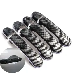 For Nissan March Micra K12 2003 - 2010 Nissan CUBE Z11 2002 -2008 Livina 2007 -2013 Chrome Carbon Fiber Car Door Handle Covers