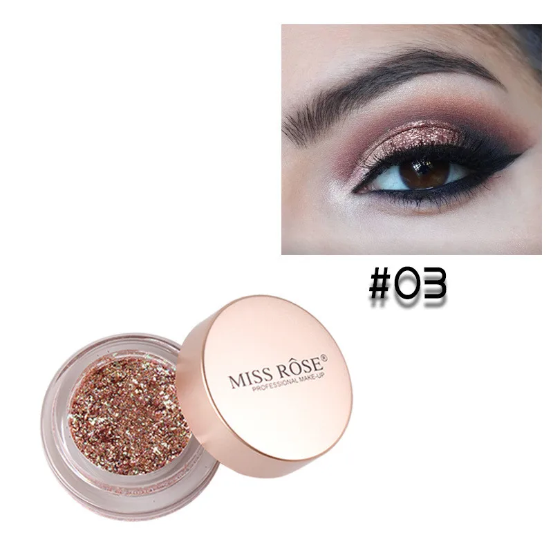 Miss Rose 10 Color Mermaid Eye Shadow Pigment Glitter Portable Powder Eye Shadow Makeup  Eyeshadow Palette TSLM2