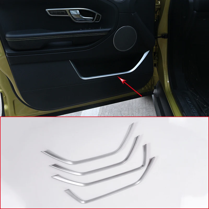 

4pcs For Land Rover Range Rover Evoque 2013-2018 Car-Styling ABS Chrome Car Inner Door Decoration Strips Trim Interior Accessory