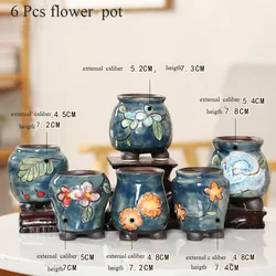 Four- leaf Cloner Flower Pot Succulent Cactus Pot Plant Garden Ceramic Planter Pots Outdoor Garden Home