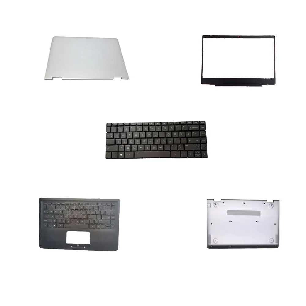 Laptop Keyboard Upper Case Top Back LCD Cover Bottom Case Shell For HP ZBook 15 Studio X360 G5 Black US