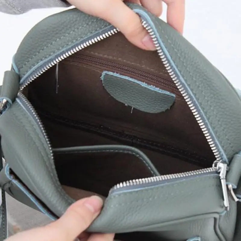 Small Women Leather Shoulder Bag 2024 Simple Casual Lady Crossbody Bag Luxury Real Leather Shoulder Bag Female Handbag Purse