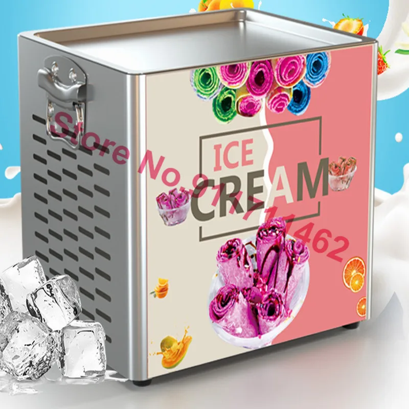 Thailand Fried Ice Cream Machine Small Ice Cream Machine Fruits Roll Ice Cream Machine New For Home Use