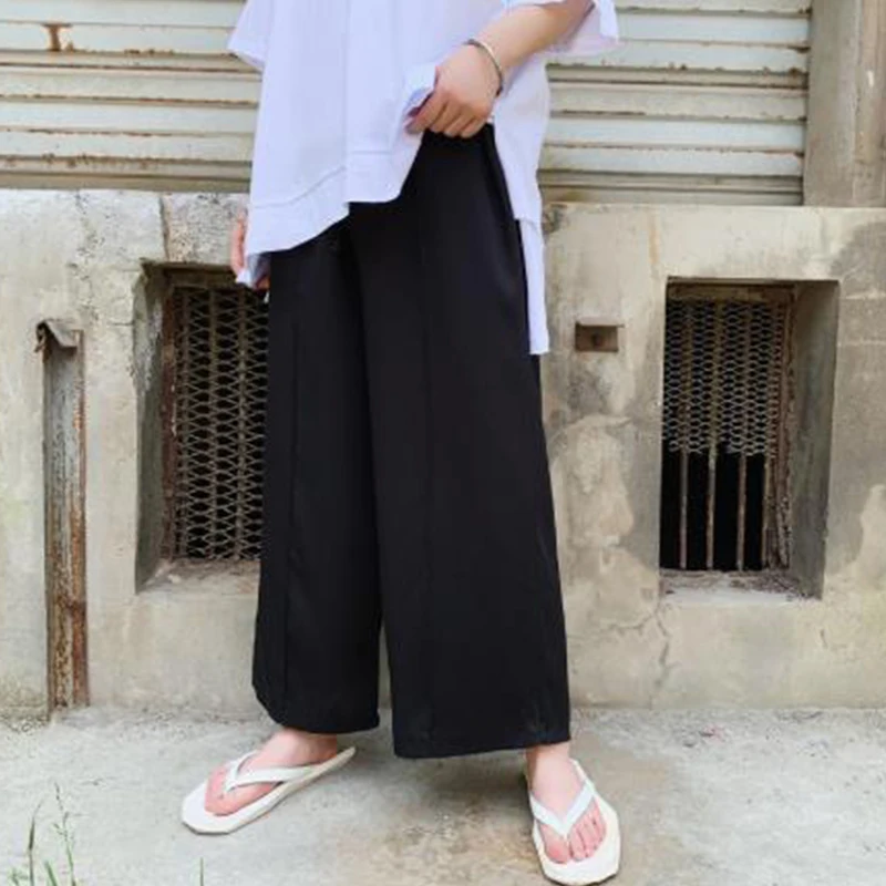 

Men's pants spring casual straight leg pants wide leg pants bell-bottom men's pants Gothic hip-hop culottes Yamamoto style