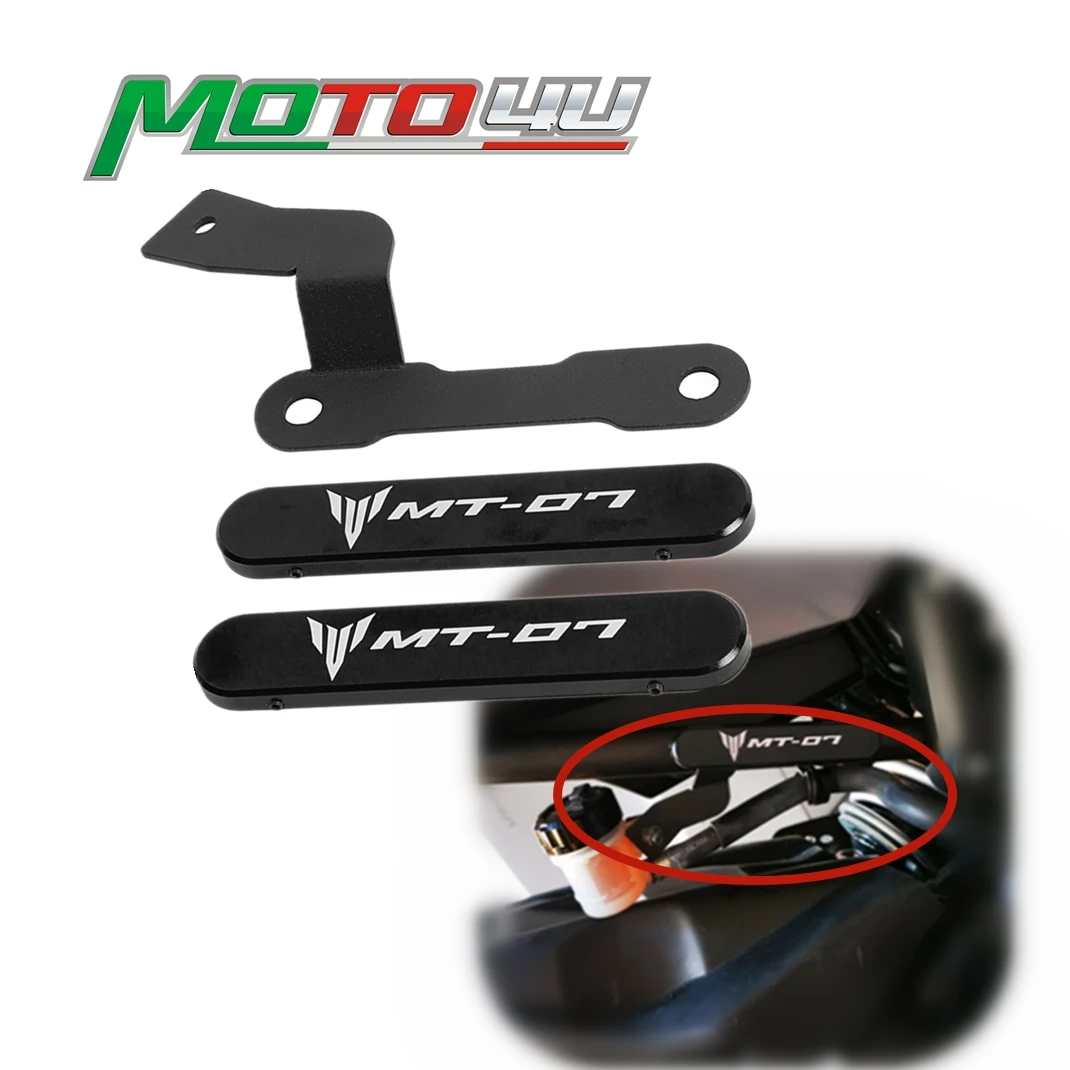 Aluminum Motorcycle Passenger Footpeg Removal Delete Kit Rear Oil Modification Bracket For YAMAHA MT07 MT-07 2014 2015 2016 2017