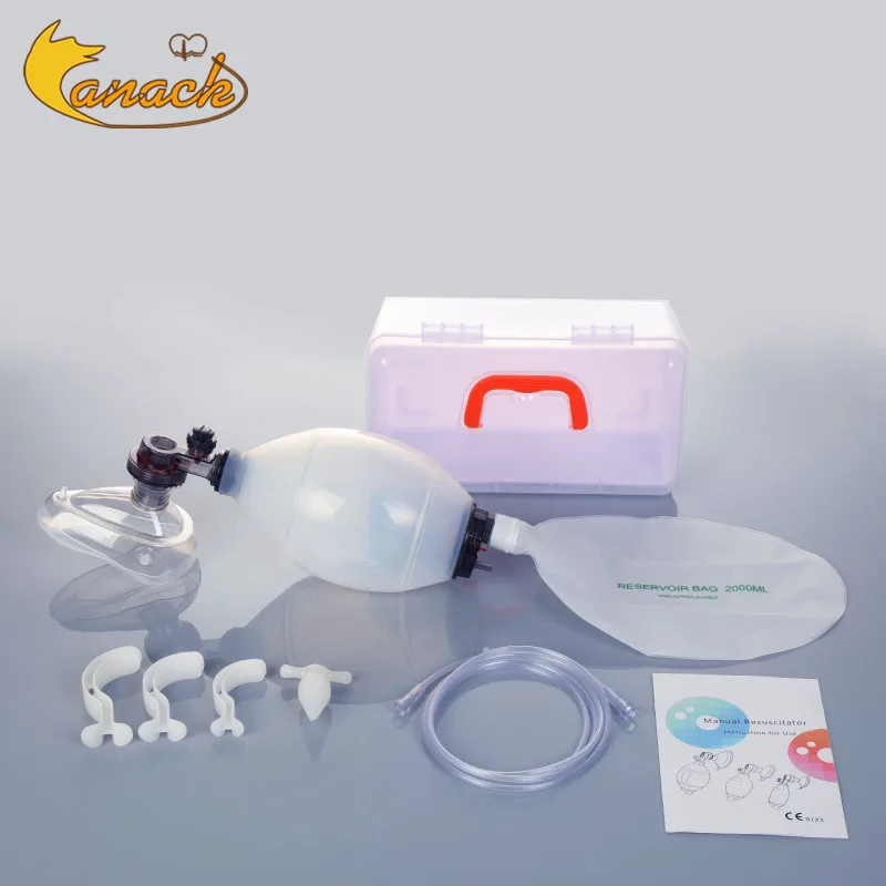 Veterinary Silicone Manual Resuscitator Reusable Medical Grade With Silicone Mask Oxygen Tube Reservoir Bag Opener And Airways