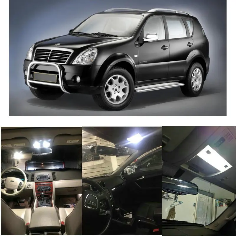 LED Interior Car Lights For Ssangyong rexton rexton 2 gab rexton w off road stavic 2005 car accessories lamp bulb error free