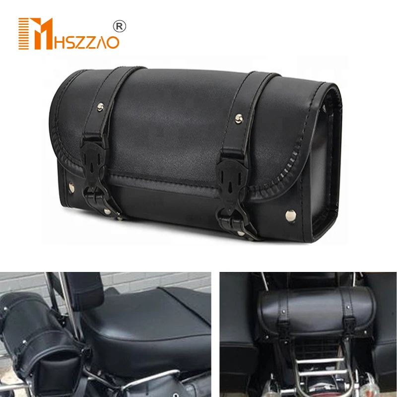 

Universal Motorcycle Saddlebag Model Side PU Leather Luggage Saddle bag Retro locomotive bag Storage Tool Pouch