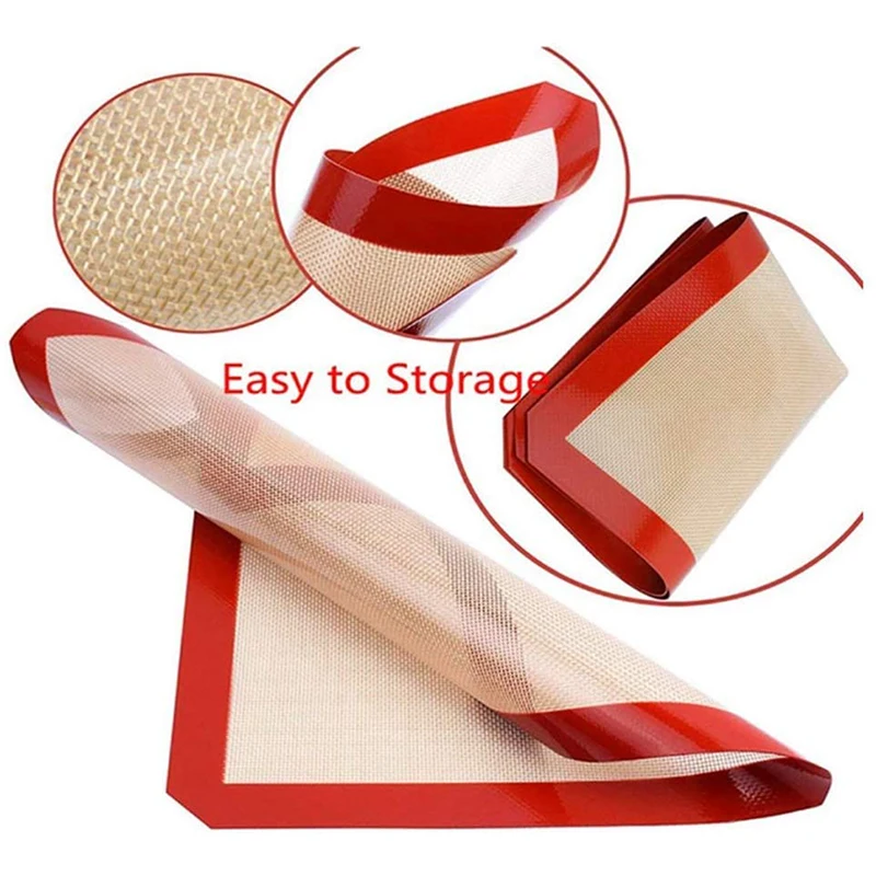 30*20CM Reusable Silicone Baking Mats Non-Stick BBQ Grill Pad Baking Sheet Oven Mat Picnic Cooking Cookie Tray Barbecue Tools