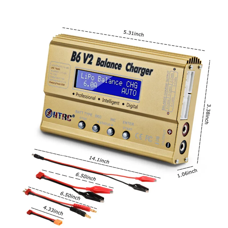 

New High Precision B6v2 Charger Lip0 Model Aircraft Charger B6 Charger Intelligent Professional Balance Charger Tool