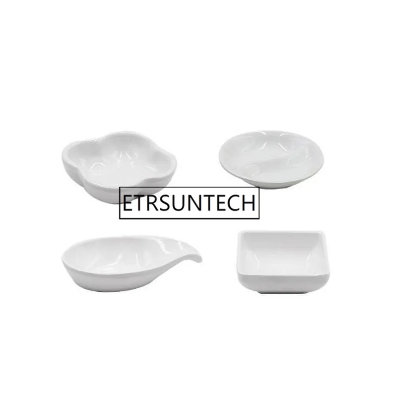 100pcs Melamine Butter Dish Tableware KTV Snack Dishes Japanese Sushi Condiment Seasoning Soy Sauce Plate Serving Tray