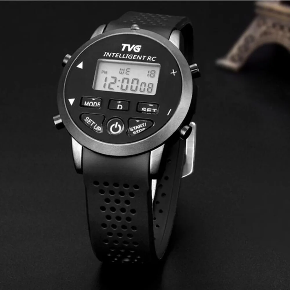 Fashion Button Remote Control Watches Men Led Digital Smart Watches TVG Silicone Sports Electronic Wristwatches Men Reloj Hombre