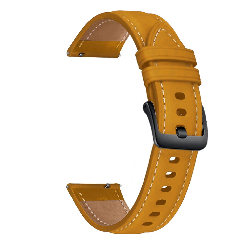 22mm Leather Watchband for Realme Watch S/S pro Strap Sport Bracelet Replacement Band for Realme Watch 2 PRO Wristband correa image 5
