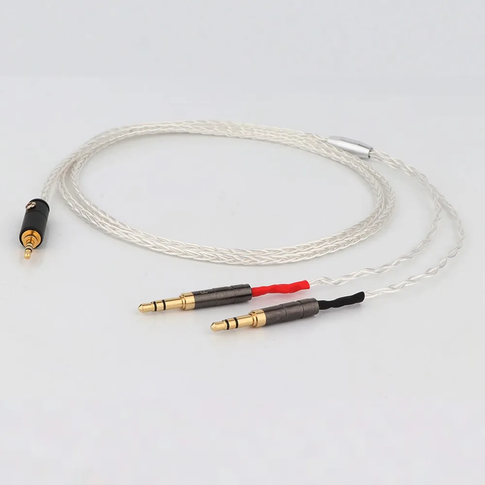 

8 Cores 7N OCC Silver Plated Sundara Aventho focal elegia t1 t5p D7200 MDR-Z7 2.5/3.5/4.4mm Balance Headphone Cables