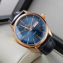 Neue Riff Tiger/RT Klassische Kleid Marke Uhren mit Datum Tag Rose Gold Automatische Uhr Für Männer RGA8232