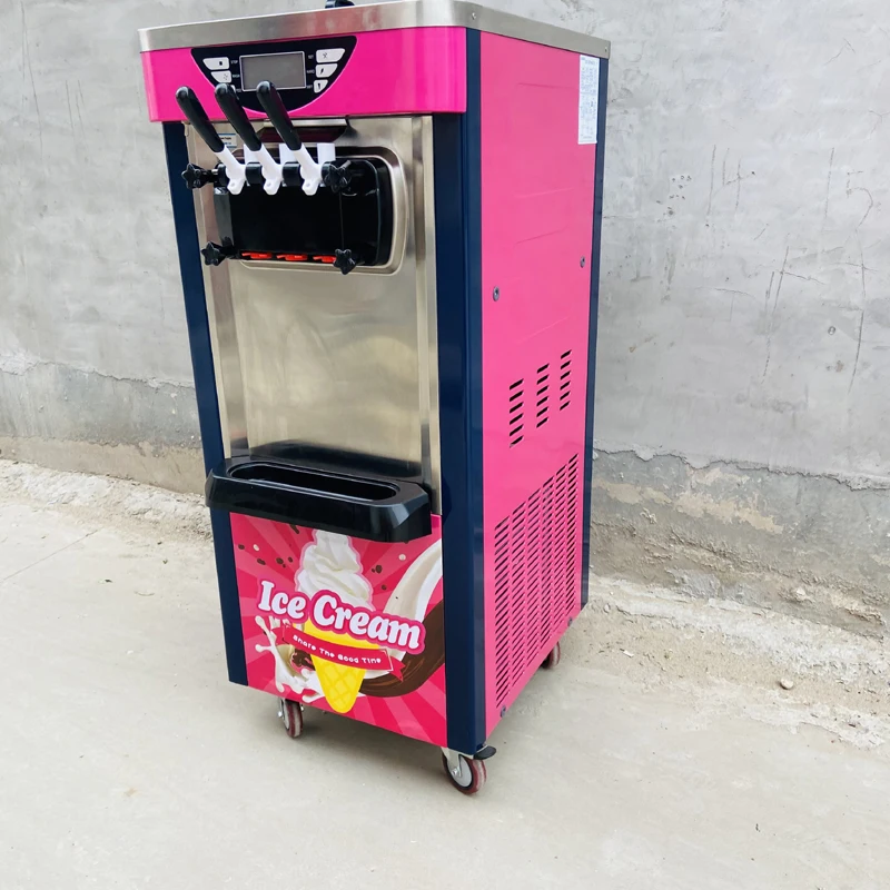 

Commercial soft serve Ice cream machine electric 22-28L/H R410 2+1 flavors sweet cone ice cream maker 110V/220V 2100W