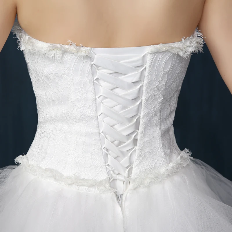 Neue 2022 Vestido De Noiva Luxus Spitze Liebsten High/Low Rüschen Zug off White Hochzeit Kleider Nach plus größe braut Kleider